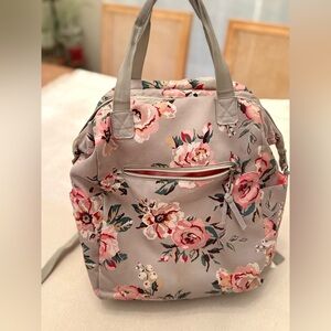 Baby Essentials Pink Floral Backpack Diaper Bag